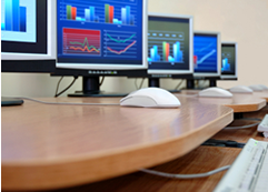 row of computers
